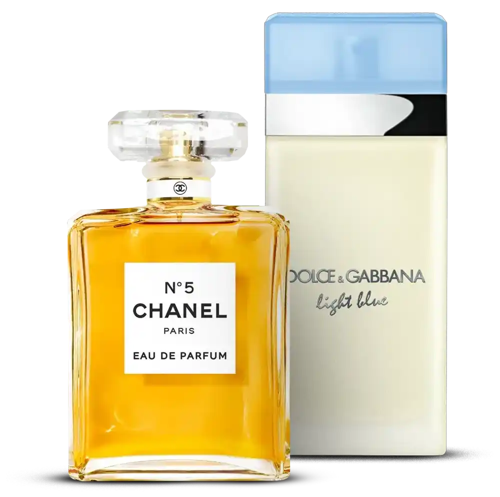 +2 Prémium Parfüm: Chanel Nº5 + Light Blue