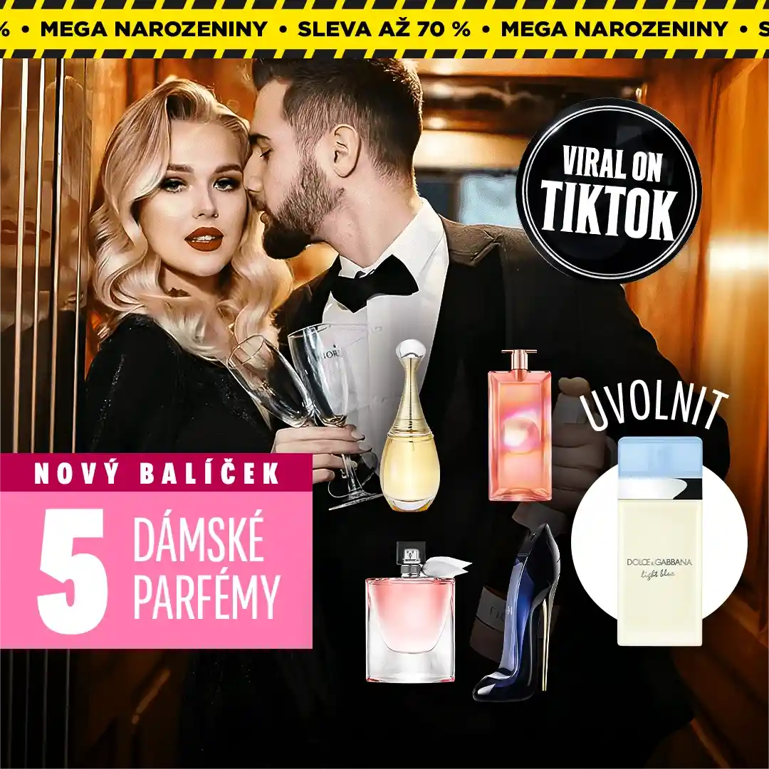 5 PARFÉMŮ ZA CENU 1! Zaplatíte 1 a získáte 4 + 1 parfém ZDARMA — Prémiový set s Good Girl, La Vie Est Belle, J’adore a Idôle + Light Blue 50 ml ZDARMA, parfém léta